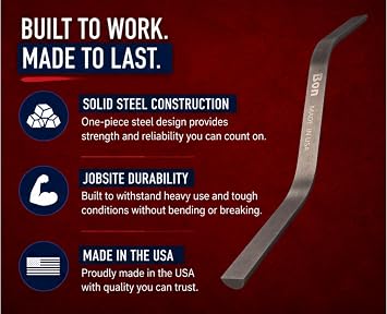 Bon 11-813 Solid Half Round Jointer Slicker 1/2 Dual End Masonry Tool Half Round and Flat Slicker Concrete Finishing Tool