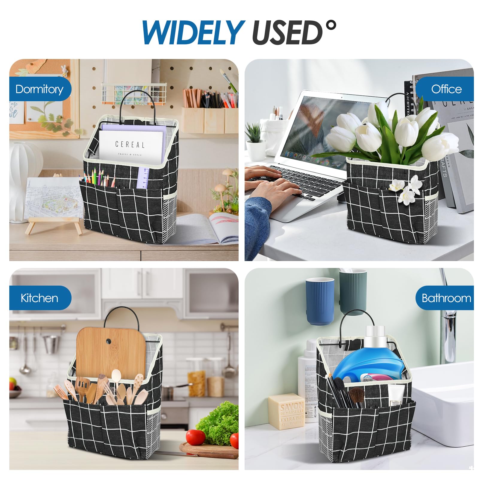 2 Pieces Hanging Storage Organisers, Waterproof Wall Hanging Bags - Image 4