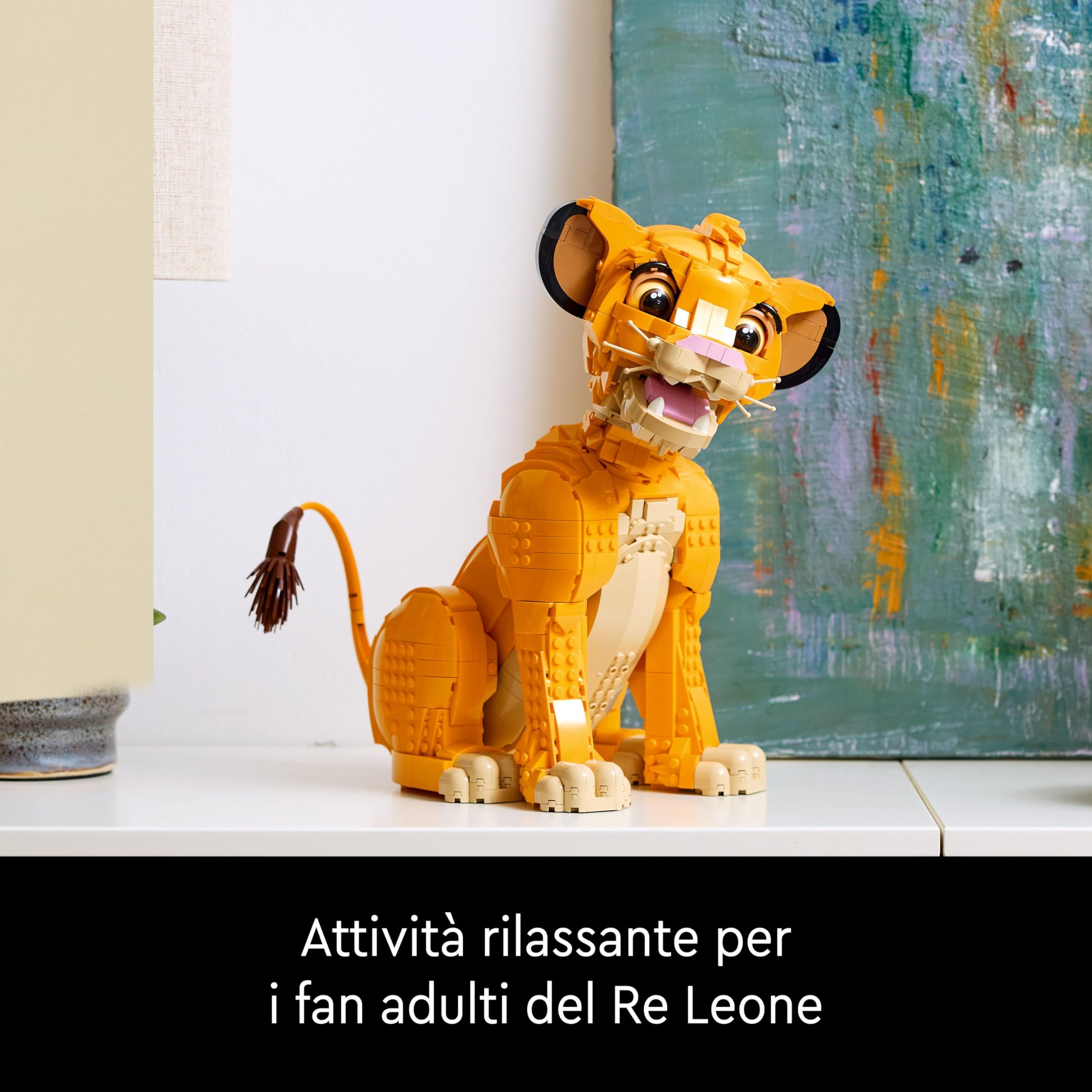 LEGO ǀ Disney Giovane Simba, Re Leone, Modellino da Costruire per Adulti con Figura di Animale Mobile, Hobby Creativo da Collezione, Idea Regalo per Lui, Lei, Marito, Moglie e per i Fan del Film 43247