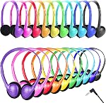 Classroom Headphones Bulk 25 Pack for School Students Kids Children,Durable Headsets Classroom Earphones for Chromebook Computer Laptop 3.5mm Jack Multi Color