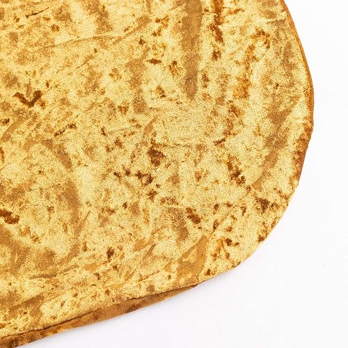 Miniatura 8 de Efavormart - Funda elástica para silla de banquete de terciopelo triturado y elastano beige con bolsillos para los pies, funda para silla de boda,