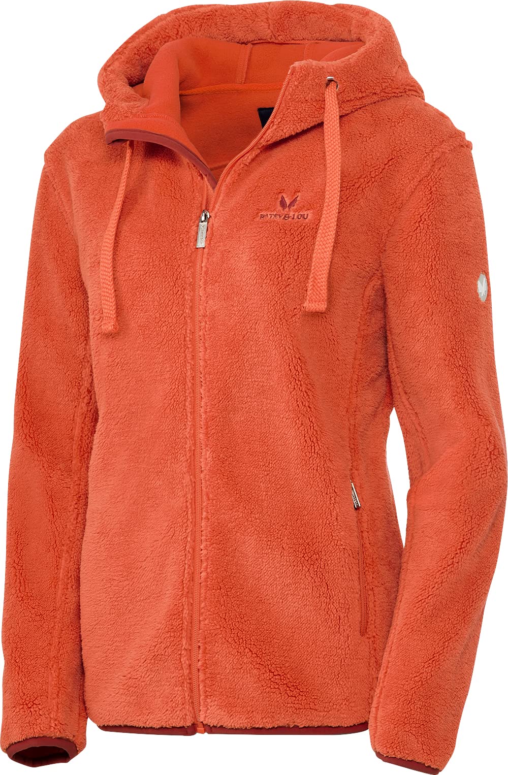 PATSY & LOU Damen Teddy-Fleecejacke Kuschelige Jacke mit Kapuze
