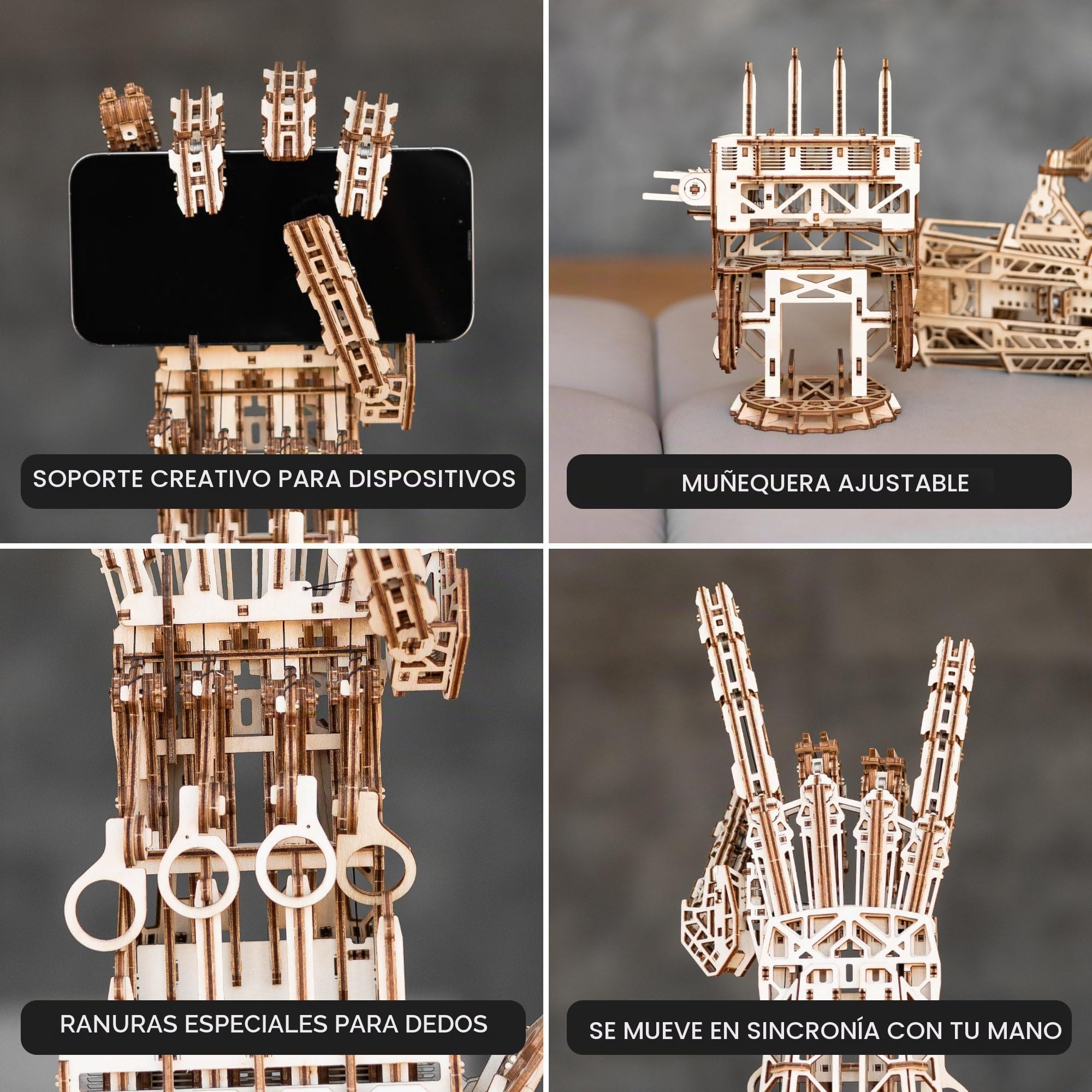 Wood Trick Cyber Hand Puzzle 3D de Madera para Adultos para Construir