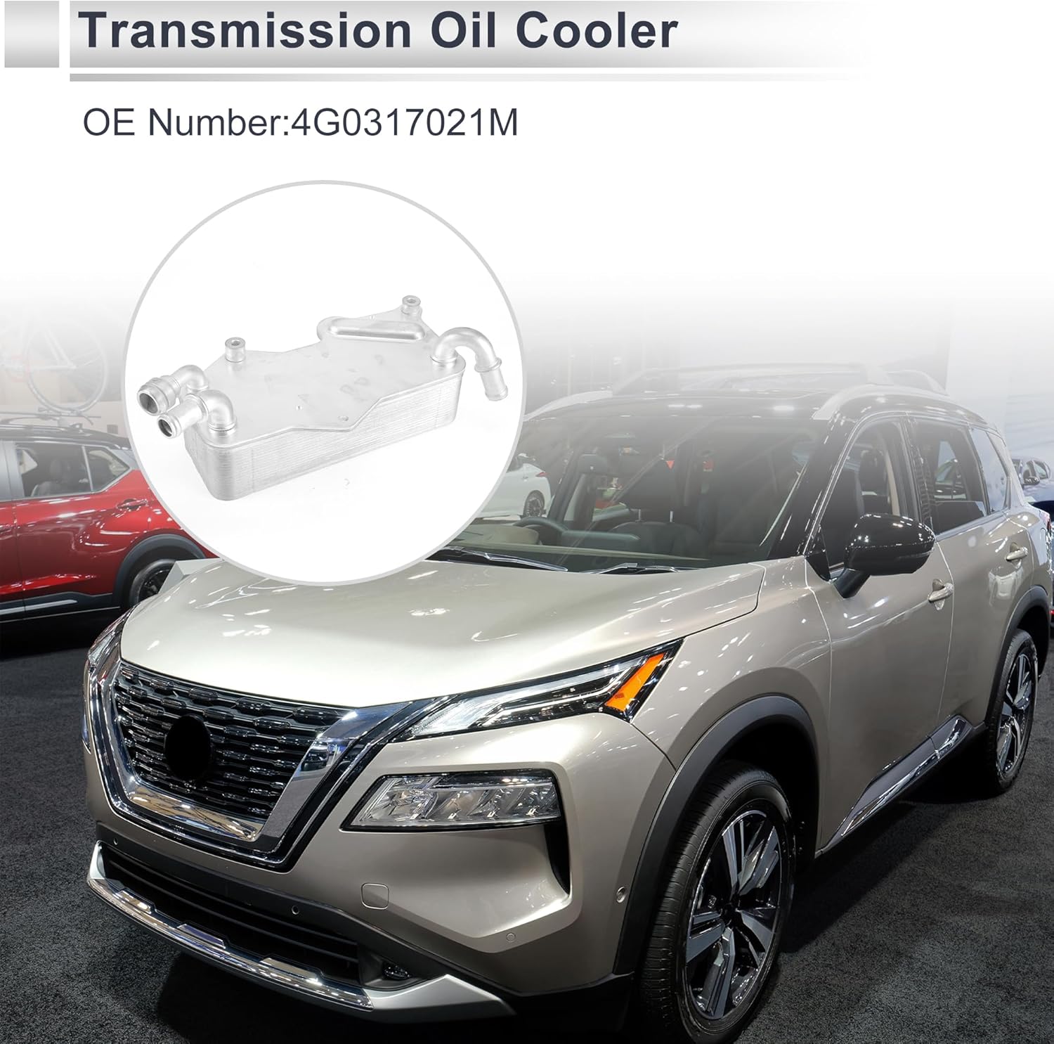 Engine Oil Cooler for Audi A6 2011-2014 Transmission Oil Cooler Trans Cooler No.4G0317021M Aluminum Alloy 1 Set