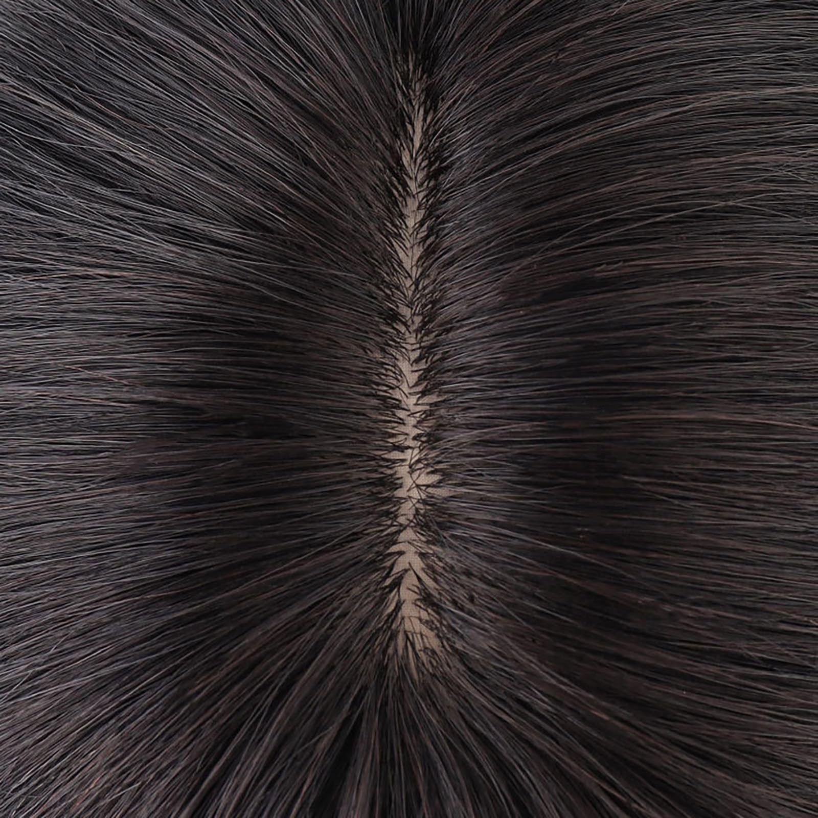 100% Veri Capelli Umani Posticci Con Frangia Elegante Topper for Capelli Da Donna, Base Da 5x5 Pollici Clip In Top Parrucche for Capelli Diradati,Extension for Capelli Neri Naturali(8 inch)