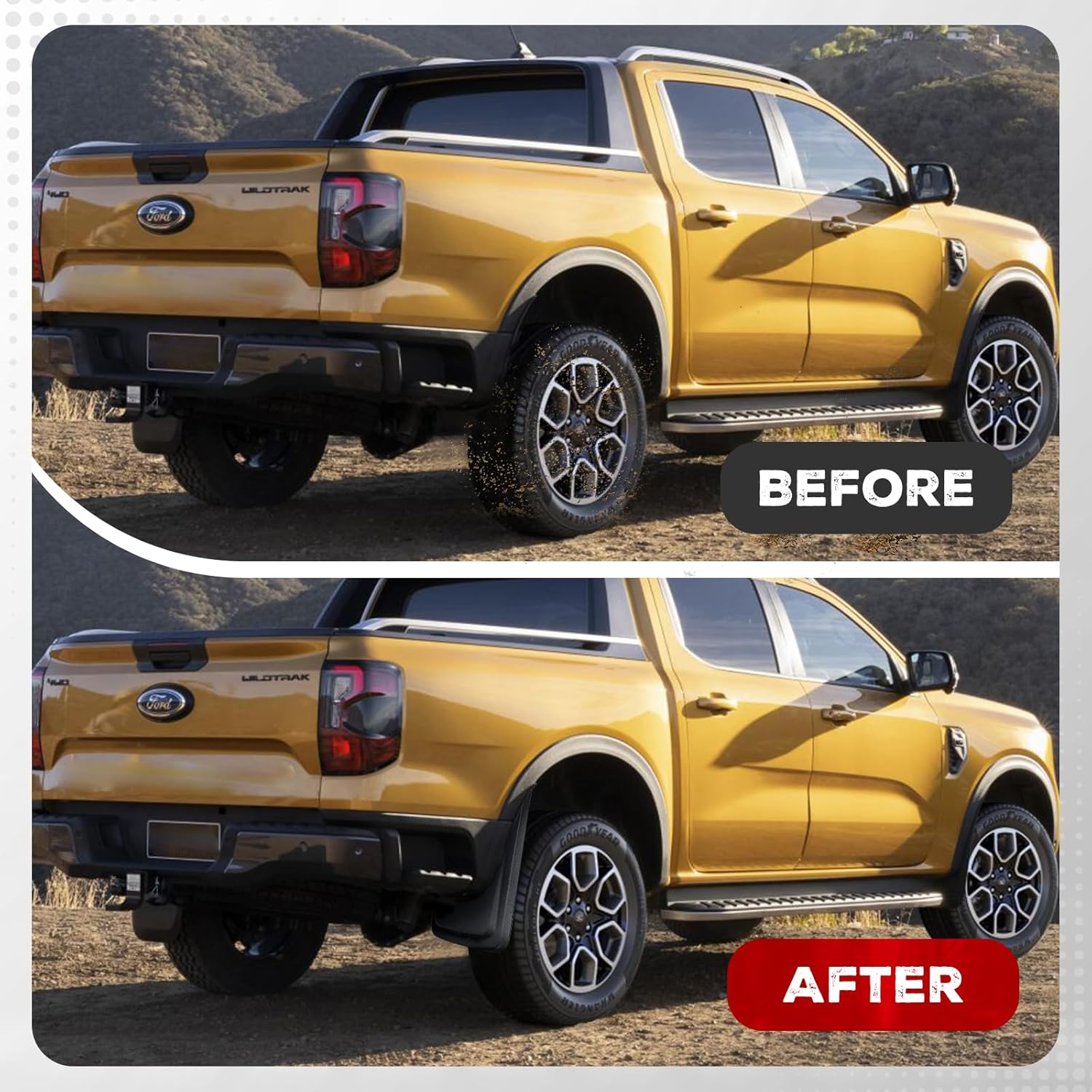 Tecoom Mud Flaps fit for Ford Maverick 2022 2023 2024 2025 Accessories, No Drill Heavy Duty Car Mudguards Splash Guards, Front and Rear Mudflaps, Custom Mud Guards Set of 4