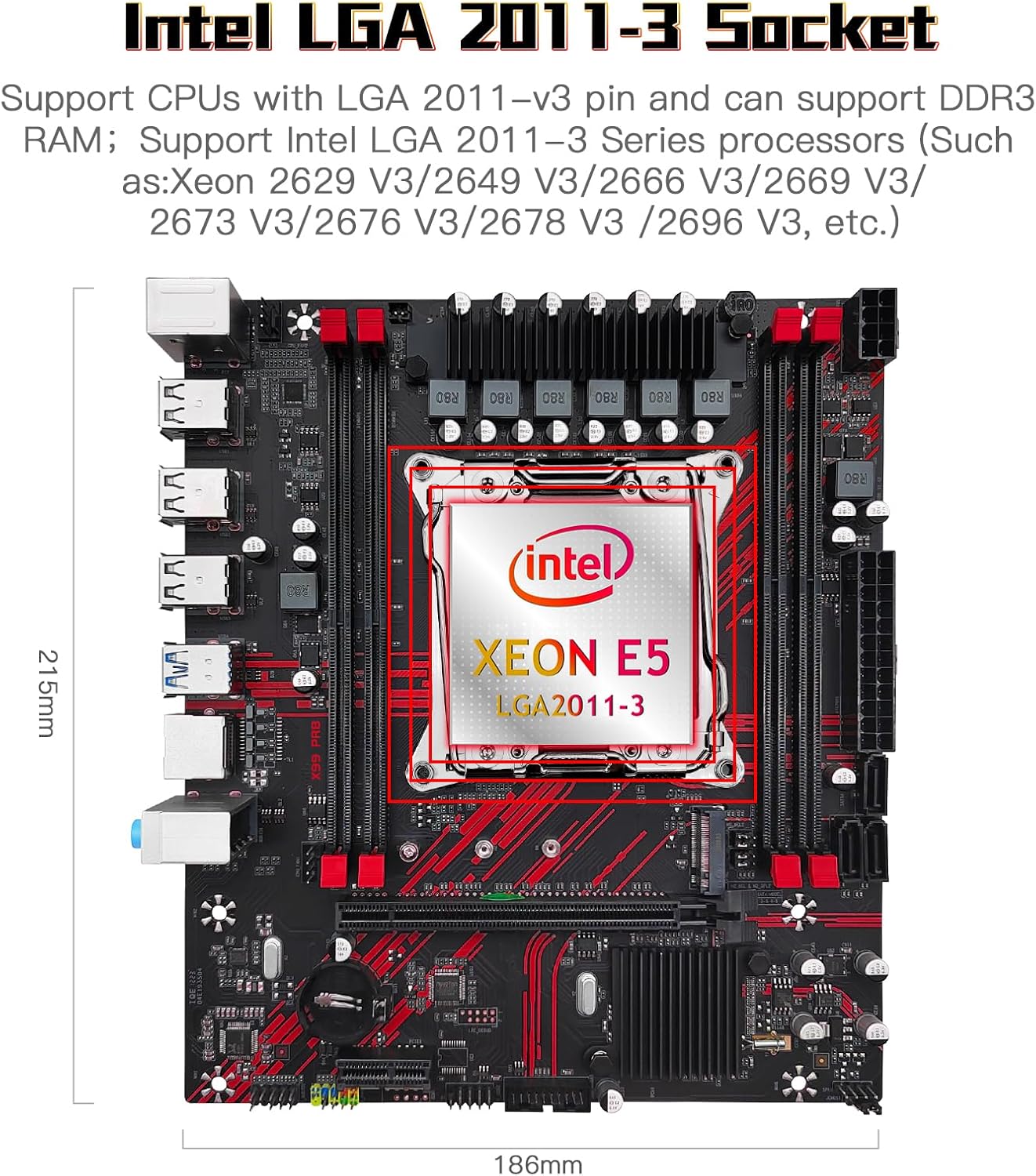 LGA 2011-3 CPU Socket on Motherboard