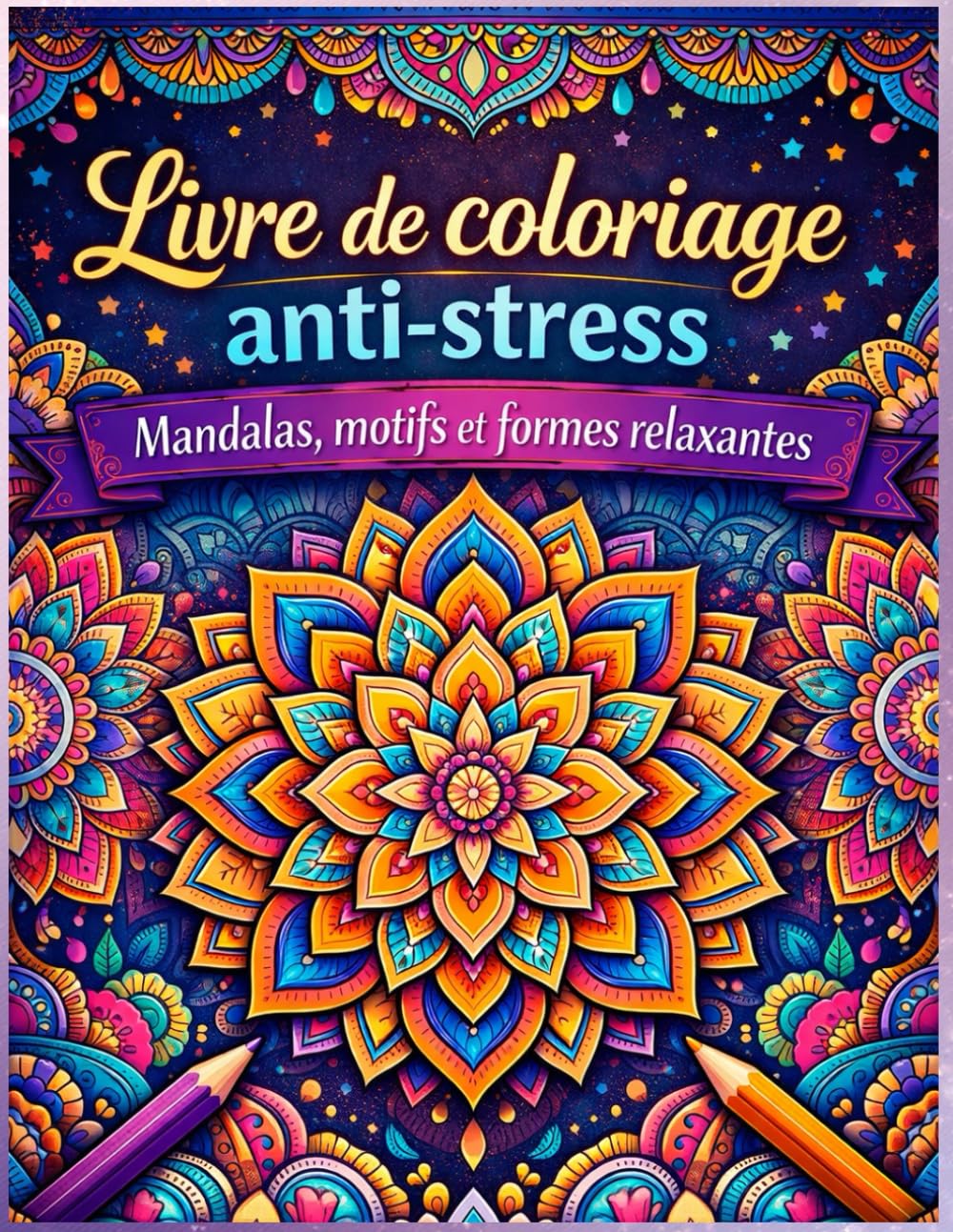 Livre de coloriage anti-stress: Mandalas, motifs et formes relaxantes