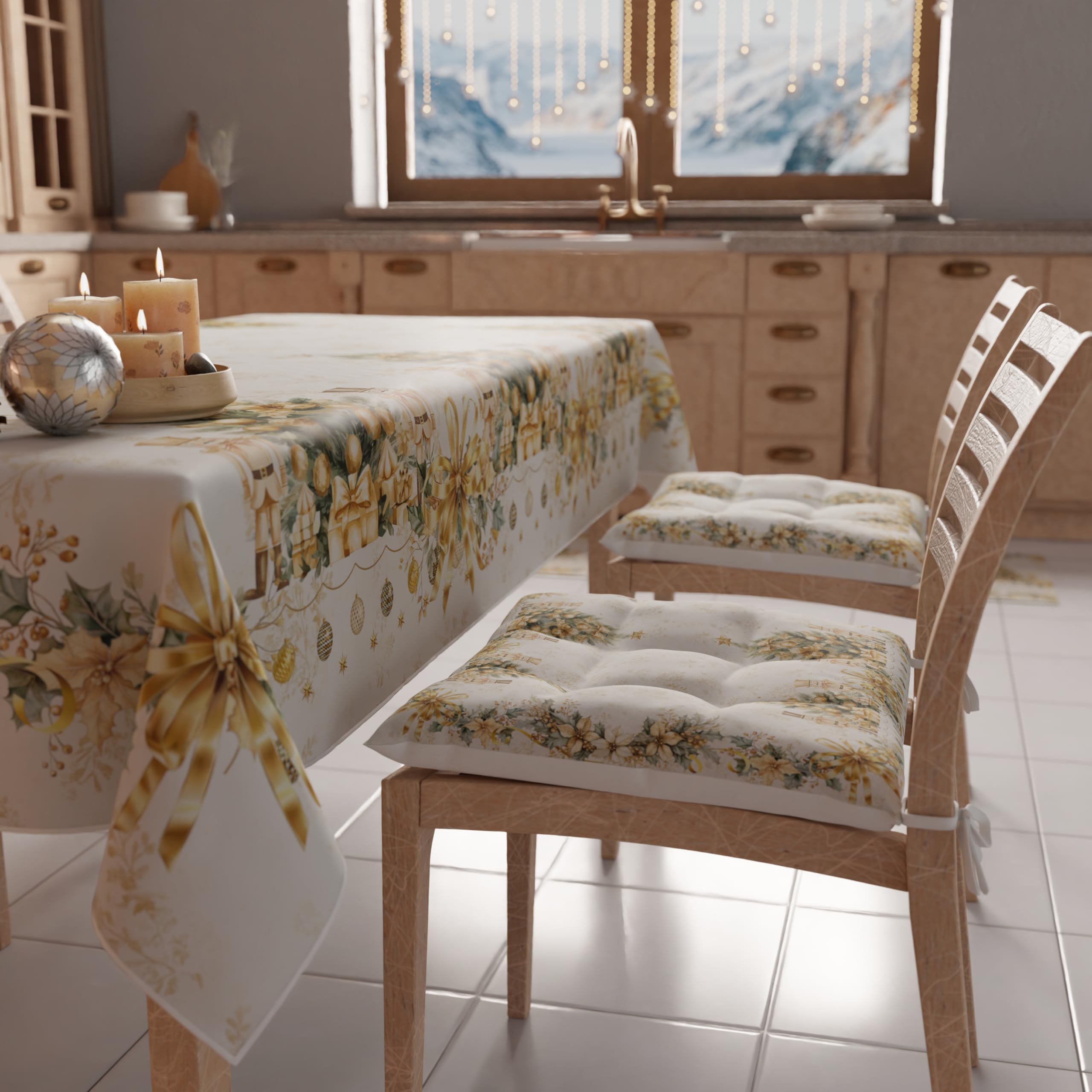 PETTI Artigiani Italiani Stain-Resistant Tablecloth Christmas - Image 4