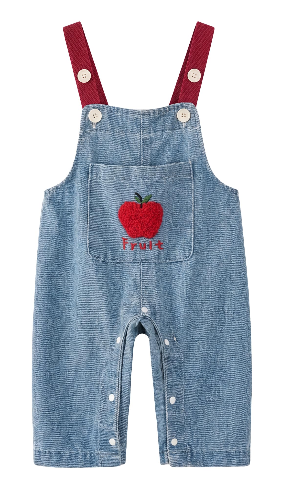 SEAUR Bébé Salopette en Denim Coton Coupe Ample Vintage Enfant Salopette en Jean Été Confortable Mignonne 6 mois-5 ans