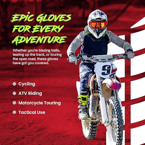 Miniatura 5 de HWK Guantes de motocicleta para hombres y mujeres, motocross, conducción, tácticos, ciclismo, motociclismo, carreras, guantes multiusos