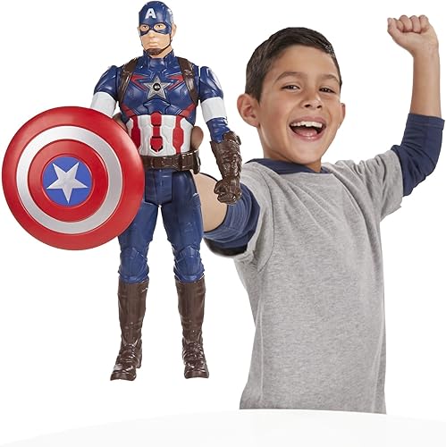 Miniatura 9 de Marvel Avengers Age of Ultron Titan Hero Tech Capitán América figura de 12.0in