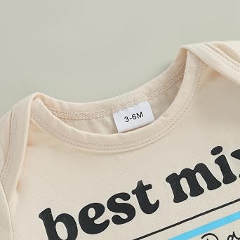 Canis Infant Newborn Baby Boys Girls Funny Letters Bodysuit Short Sleeve Neutral Baby Announcement Romper