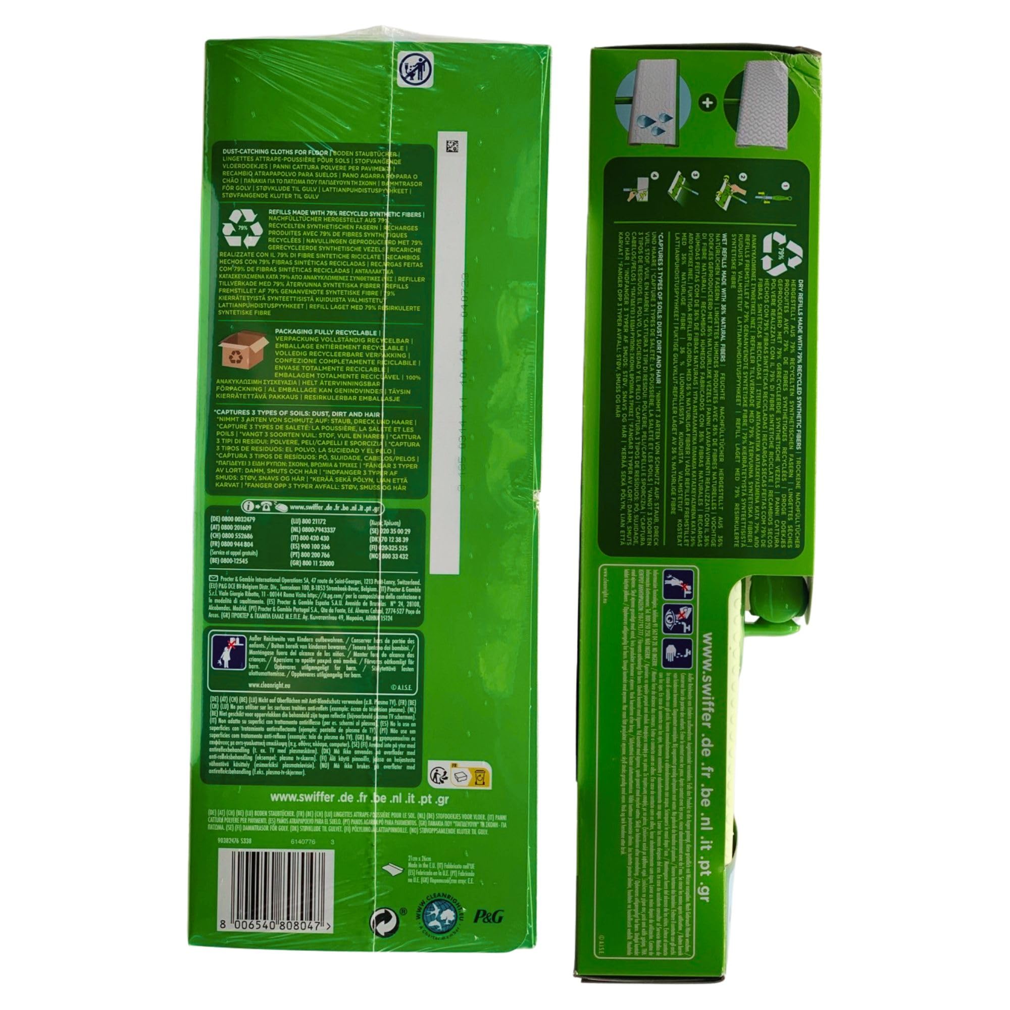 SET PER PAVIMENTI: Lavapavimenti, 1 Scopa E 8 Panni Microfibra Catturapolvere Dry E 3 Panni Wet + Mega Pack Panni Cattura Polvere, 64 panni + Panno In Lattice SOFT (1 Kit+3xConf.Da 64 Panni+PannoL)