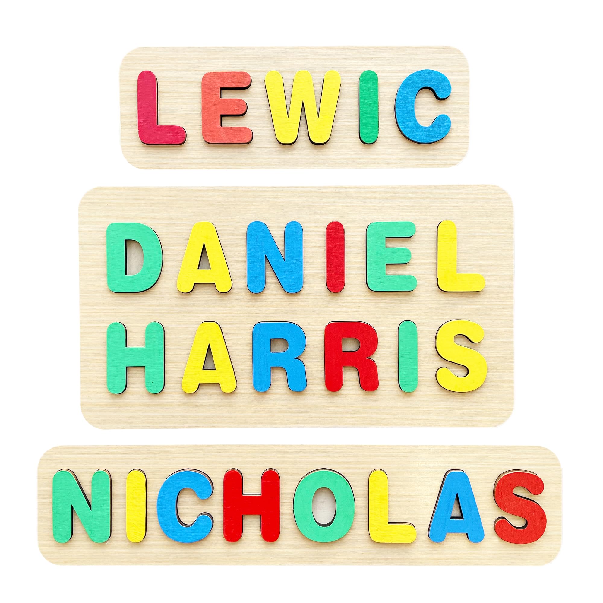 Personalized Name Puzzle,Wood Puzzles for Toddlers 1-3,One Year Old Birthday Gift,Toys Toddler Boys,Montessori Toys for 1 Year Old,Educational Toys for Toddlers 1-3,Custom Name Puzzle