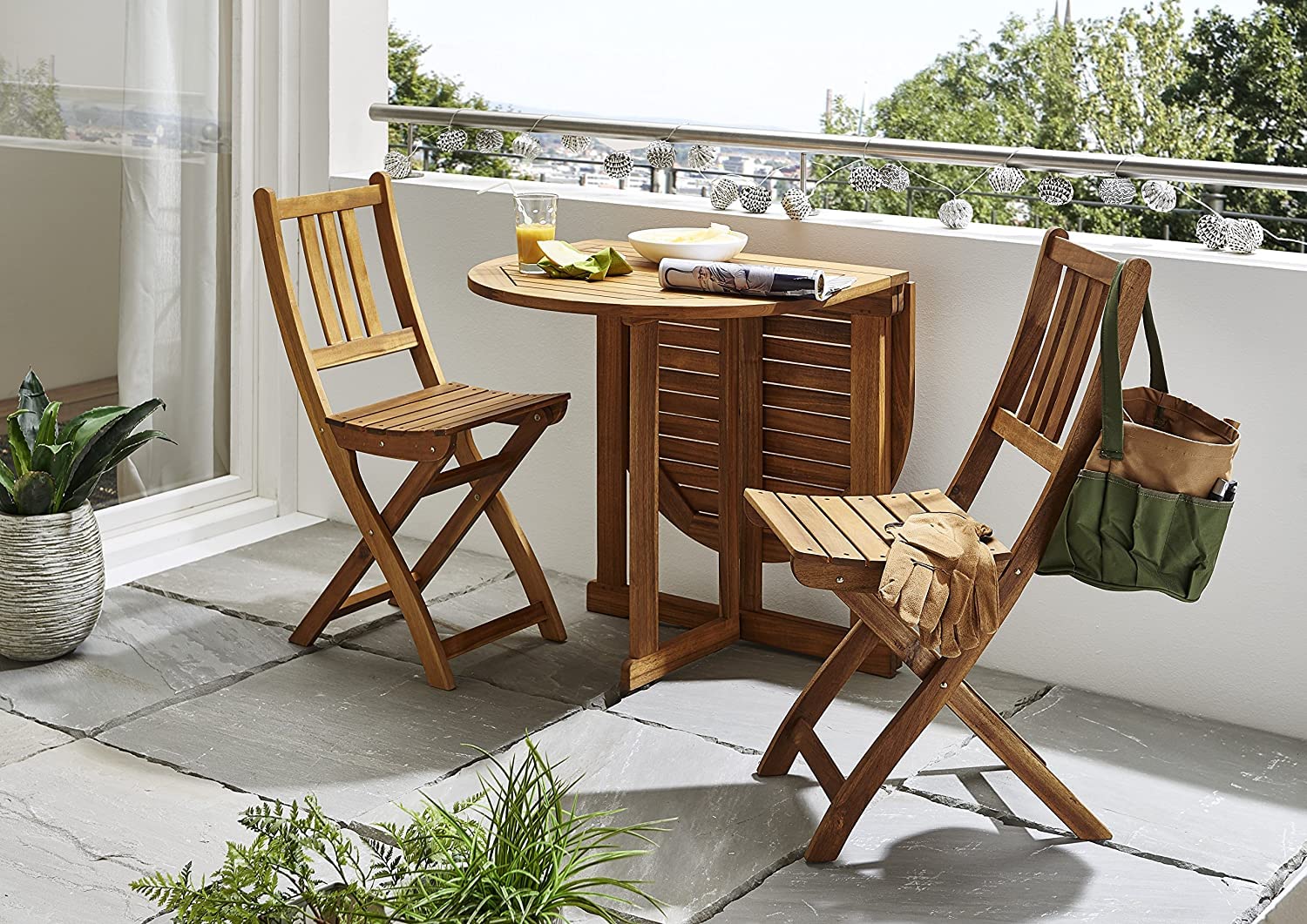 SAM Gartentisch Pablo 120x70 cm Akazienholz rund klappbar | massiv & geölt, Abgerundeter Klapptisch, Holztisch für Balkon, Terrasse, Wintergarten oder, pflegeleichtes Unikat