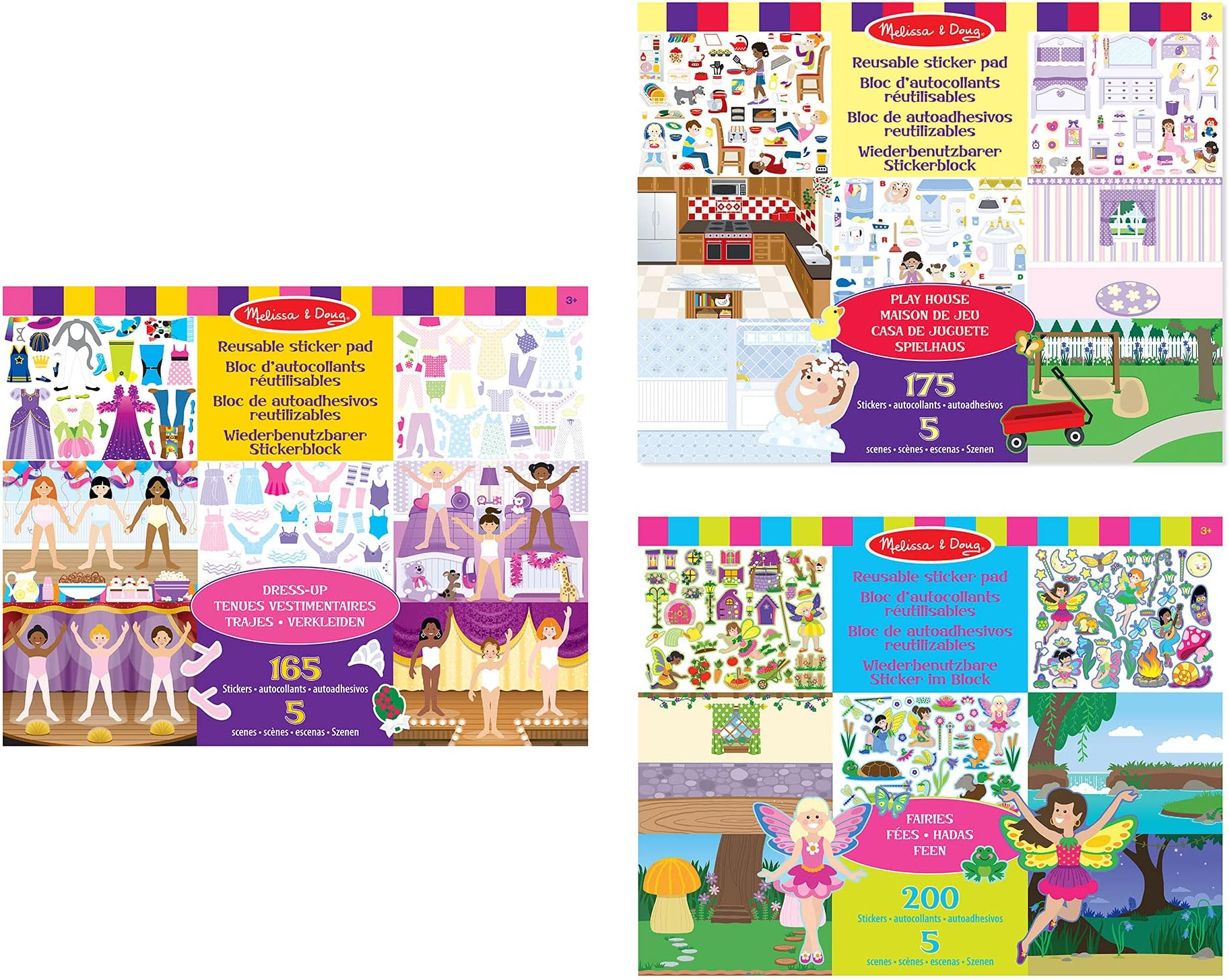 KmmiFF Sticker Book Toys for 2 3 4 Year Olds Boys Girls,Reusable