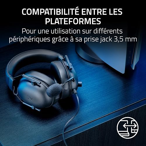Razer BlackShark V2 X (Playstation) - Kabelgebundenes E-Sport Headset für Playstation Konsole (250g, Nierenmikrofon, 50mm Treiber, Passive Geräuschunterdrückung, 3,5mm Anschluss) Schwarz - 7