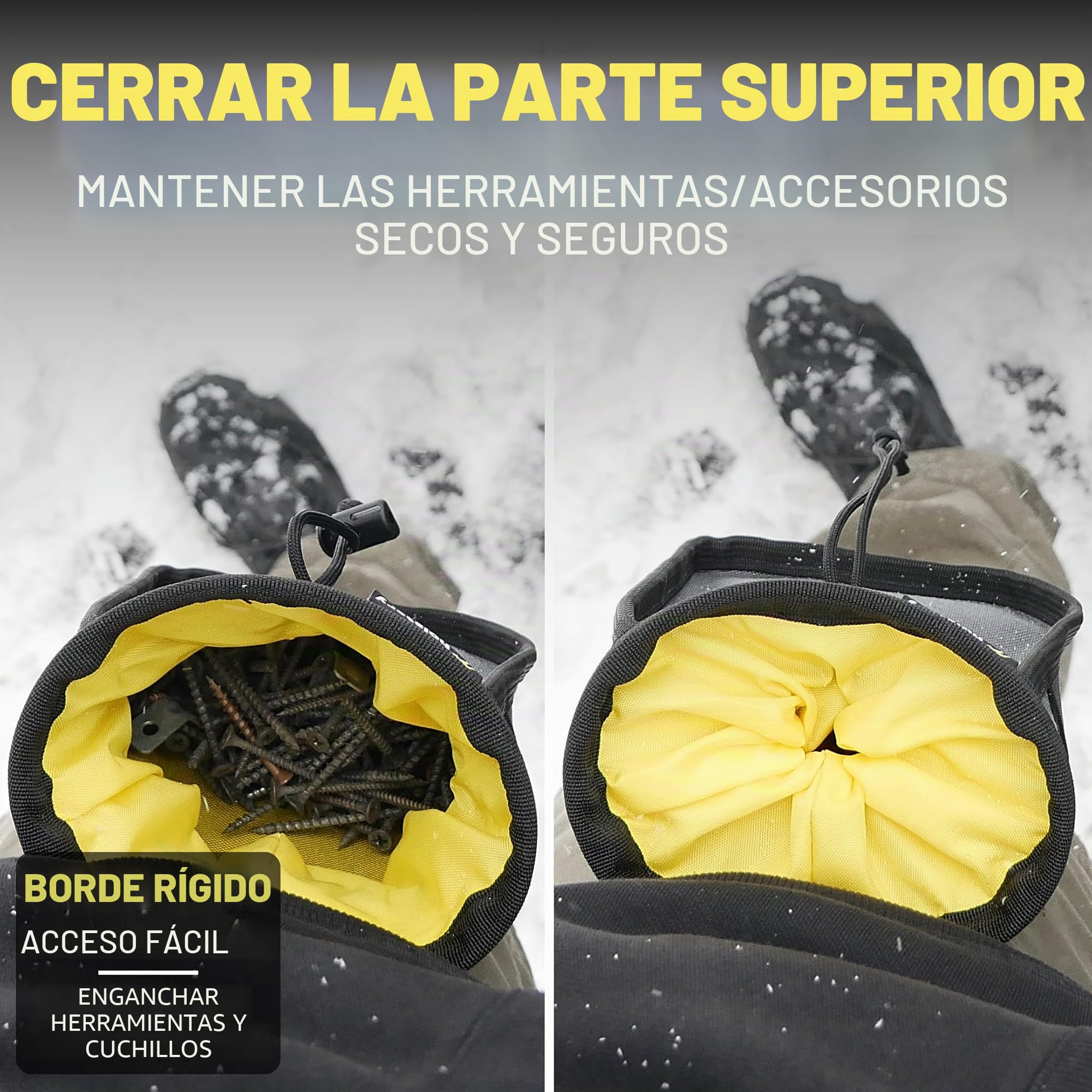 Joey Pouch V2 - Bolsa de cinturón de Herramientas con Clip para Herramientas, Tornillos y Clavos, Ideal para un Electricista, tecnología HVAC, Fontanero, Carpintero, Contratista, Hombre práctico y