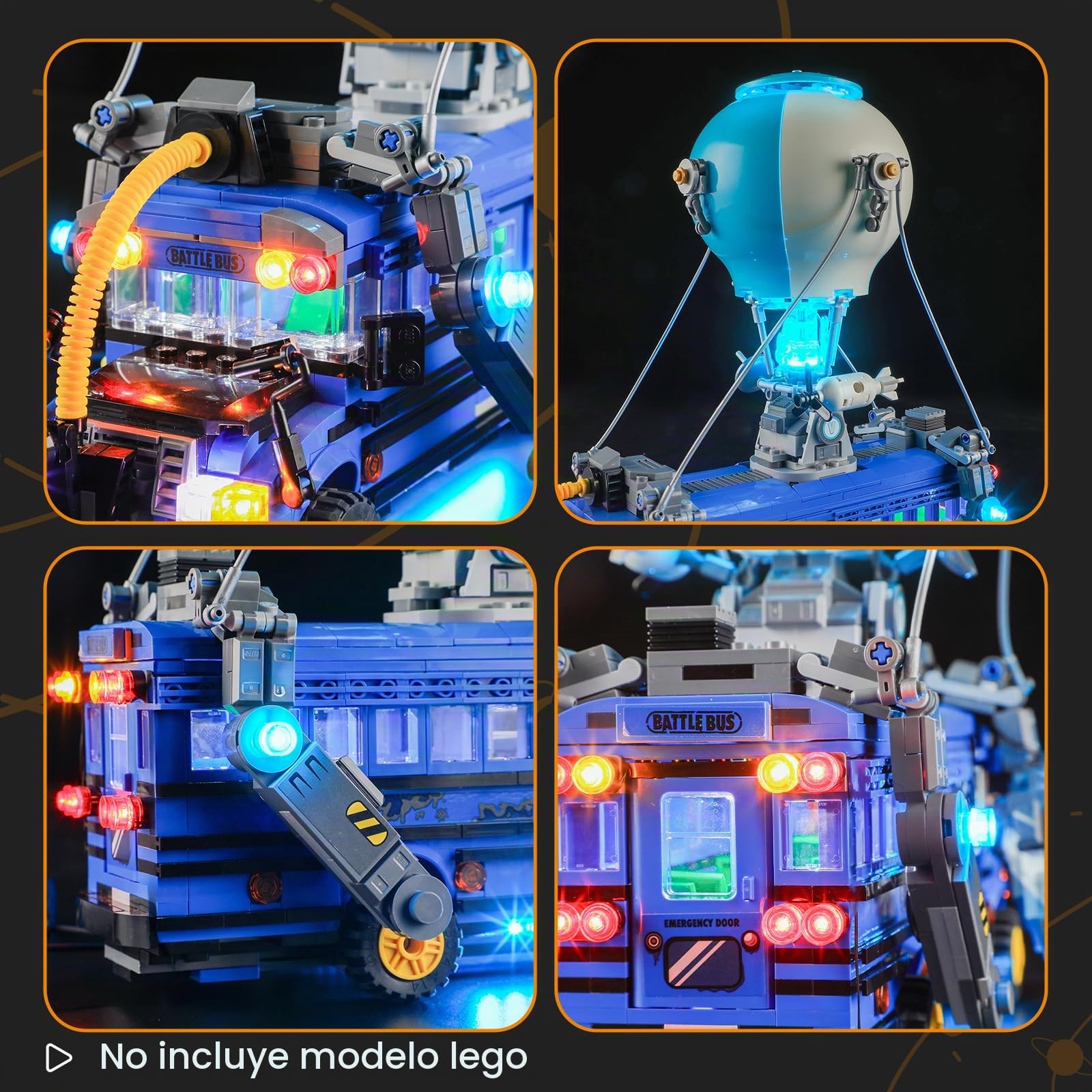 LIGHTAILING Juego de Luces para Lego-77073 Autobús de Batalla - Kit de iluminación LED Compatible con el Modelo de Bloques de construcción Lego - Modelo No Incluido