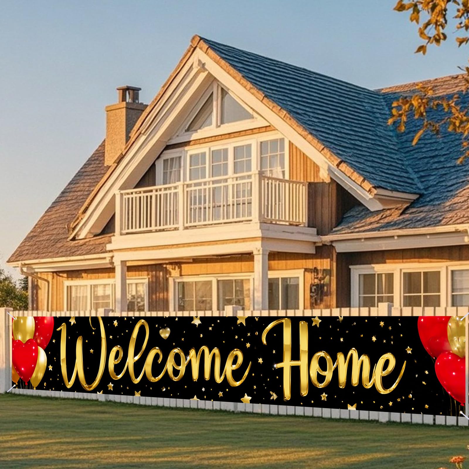 Nuxovilar Welcome Home Banner 118.1x19.6 Inches Polyester