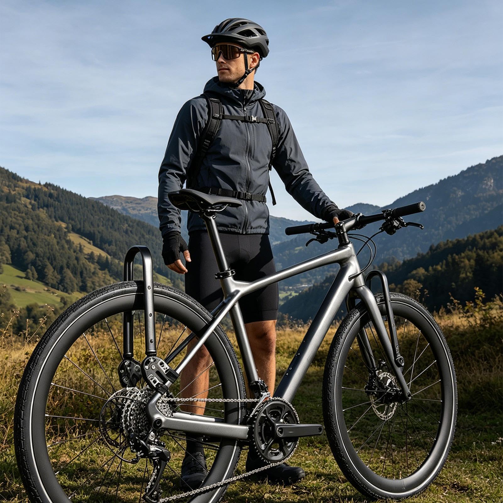 Portapacchi Posteriore per Bici Capacità 30 Kg in Lega di Alluminio | Portapacchi per Bicicletta Per Viaggi Mountain Bike, Strada, Pendolarismo, Avventura, Ciclismo, Trasporto Spesa
