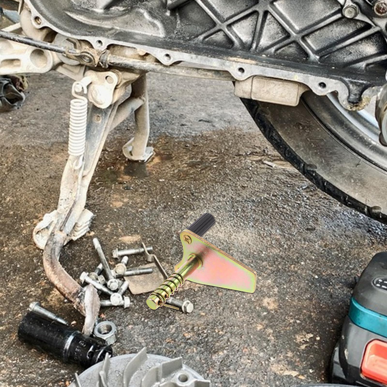 COHEALI Cavalletto per Moto Pesante in Ferro Zincato, Supporto Leggero e Facile da Installare per Parcheggio Laterale e Manutenzione Motociclette