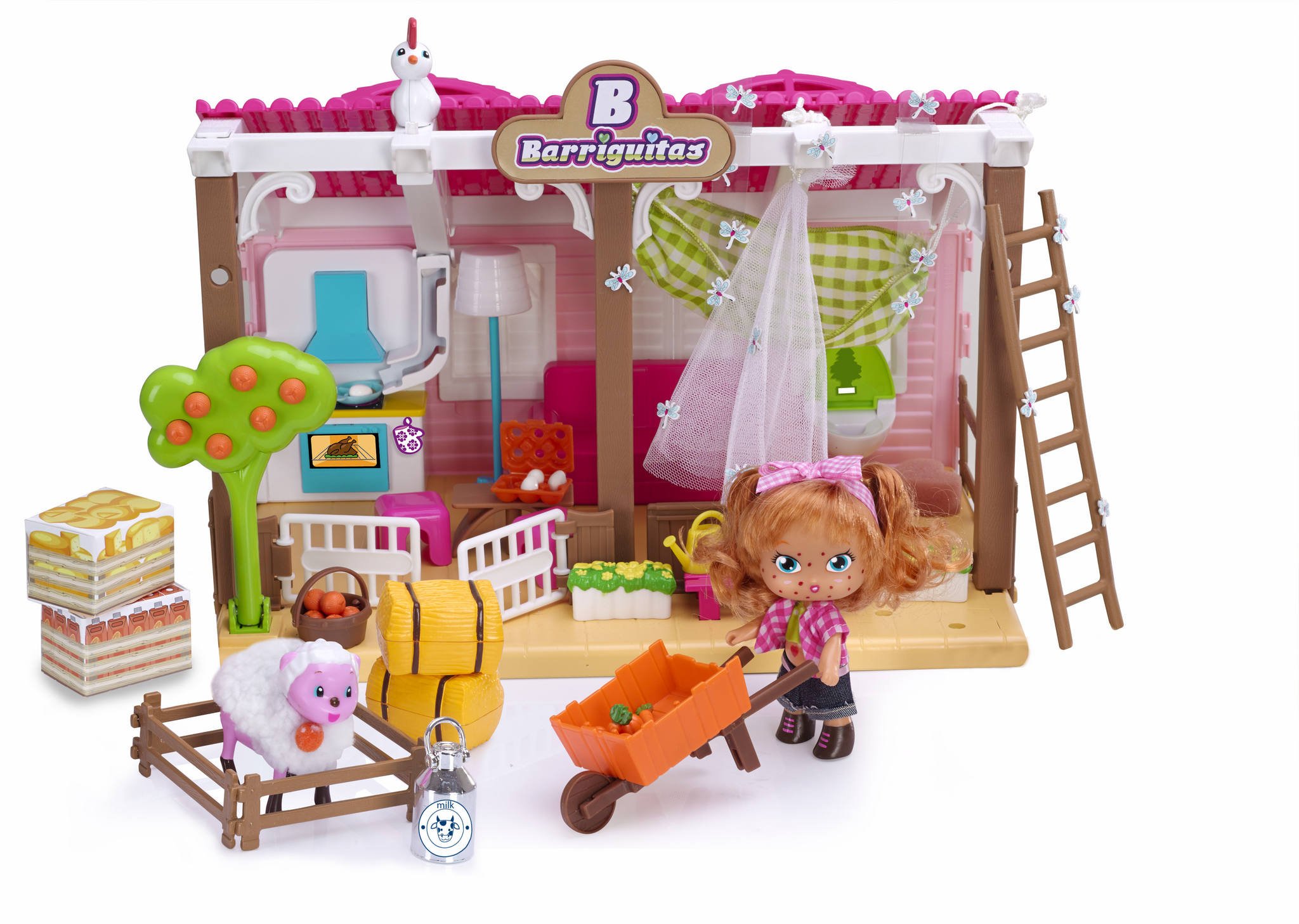 Barriguitas – Casa Rurale, Bambola con casa e Accessori (Famosa 700013097)