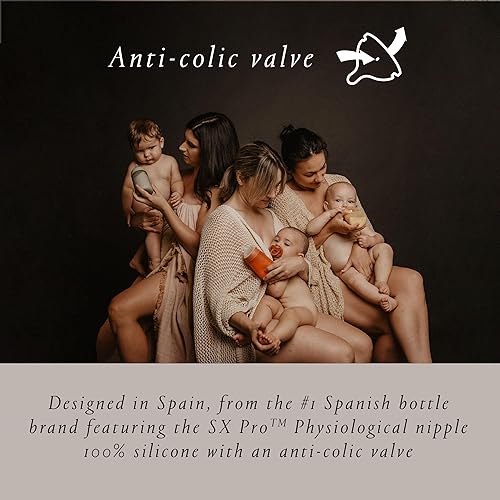 Miniatura 3 de Suavinex Color Essence SX PRO Biberón fisiológico de silicona flexible suave y flexible, biberones anticólicos, soporta la lactancia materna,