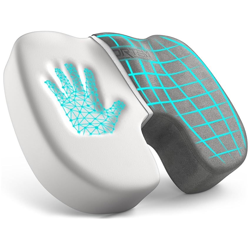 Immagine del prodotto FORTEM Cuscino Sedia Ufficio, Cuscino per Sedie, Cuscino Auto, Cuscino Ortopedico Coccige, Cuscino Memory Foam per Sedia da Scrivania, Fodera Lavabile (Grigio)