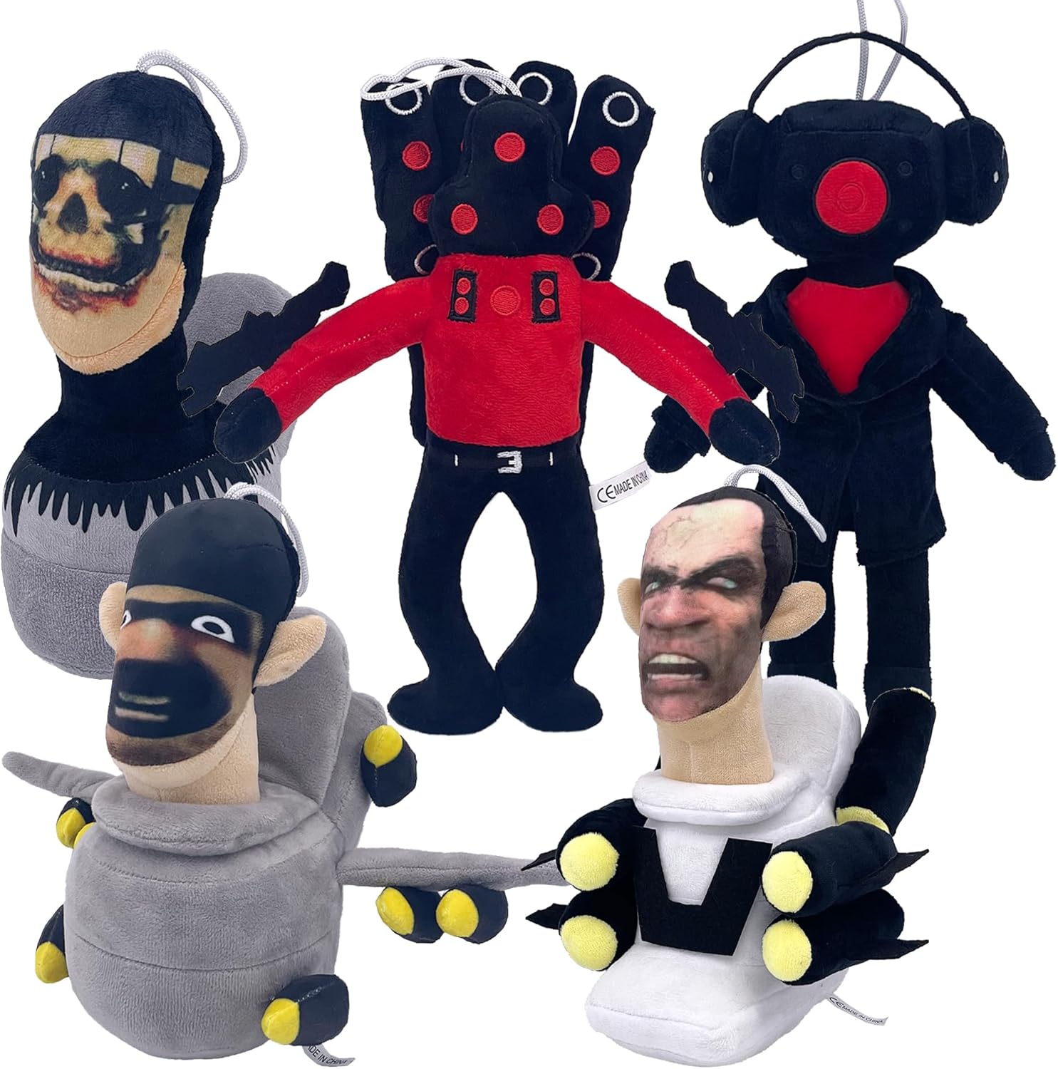 Skibidi – Juguete de peluche para inodoro, 5 piezas, personaje de juego Skibidi – Juguete de peluche para inodoro, 5 piezas, personaje de juego