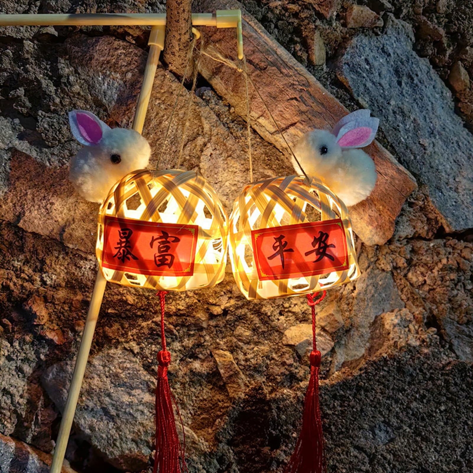 Amazon.de: Chinesische Mitte Herbst Festival Kaninchen Laterne Niedlich  Handgemachte Bambus Laterne Tragbare Chinesische Stil Leuchtende Laterne  Urlaub Party Dekoration Kinder DIY Handwerk Geschenke Zuflliger