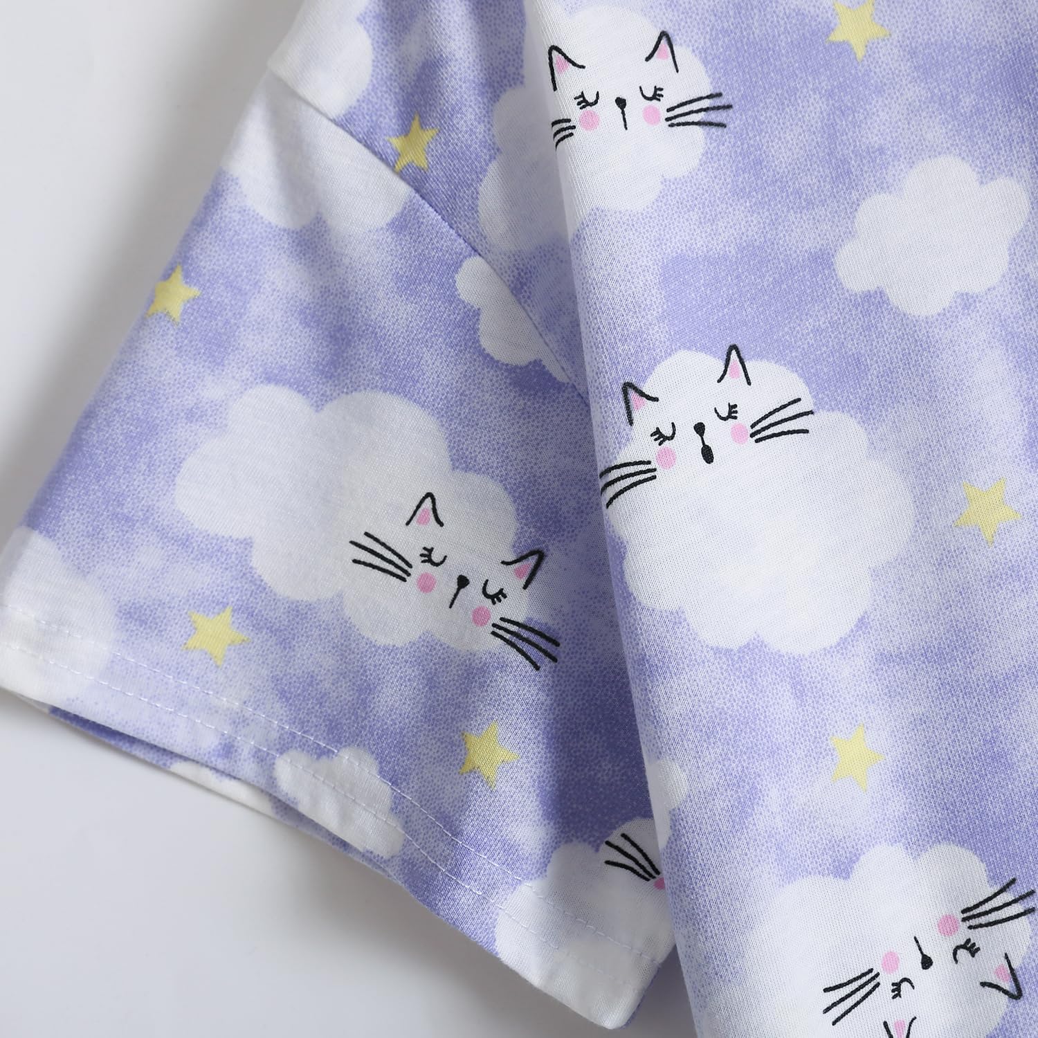 Inadays Womens Cotton Pajama Sets Short Sleeve Top With Capri Pants 2 piece sets for Women Summer Pajamas Lounge Set - Image 4