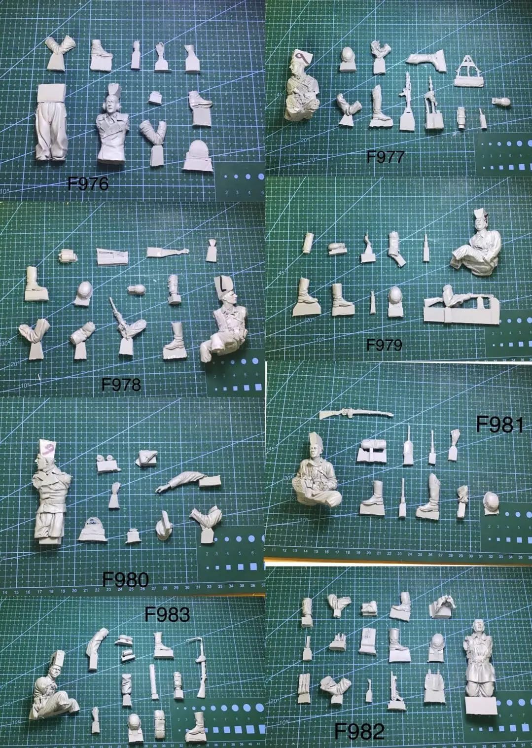 1/16 Resin Model Figure No tanks, 8 Figure,German, Unassembled and unpainted kit