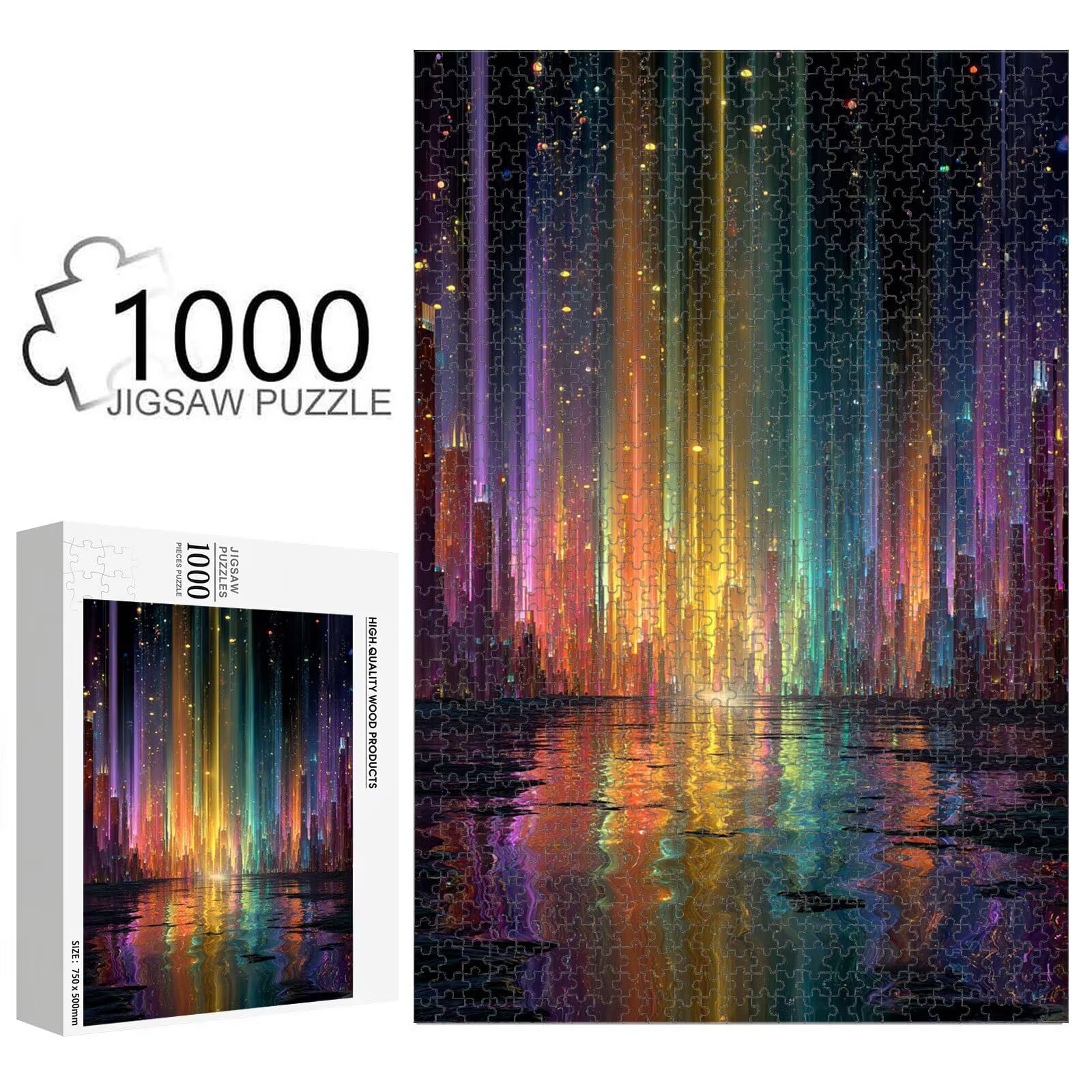 4000 elementów Puzzle dla dorosłych Dream & Aurora Solidne drewniane puzzle 1T#1849