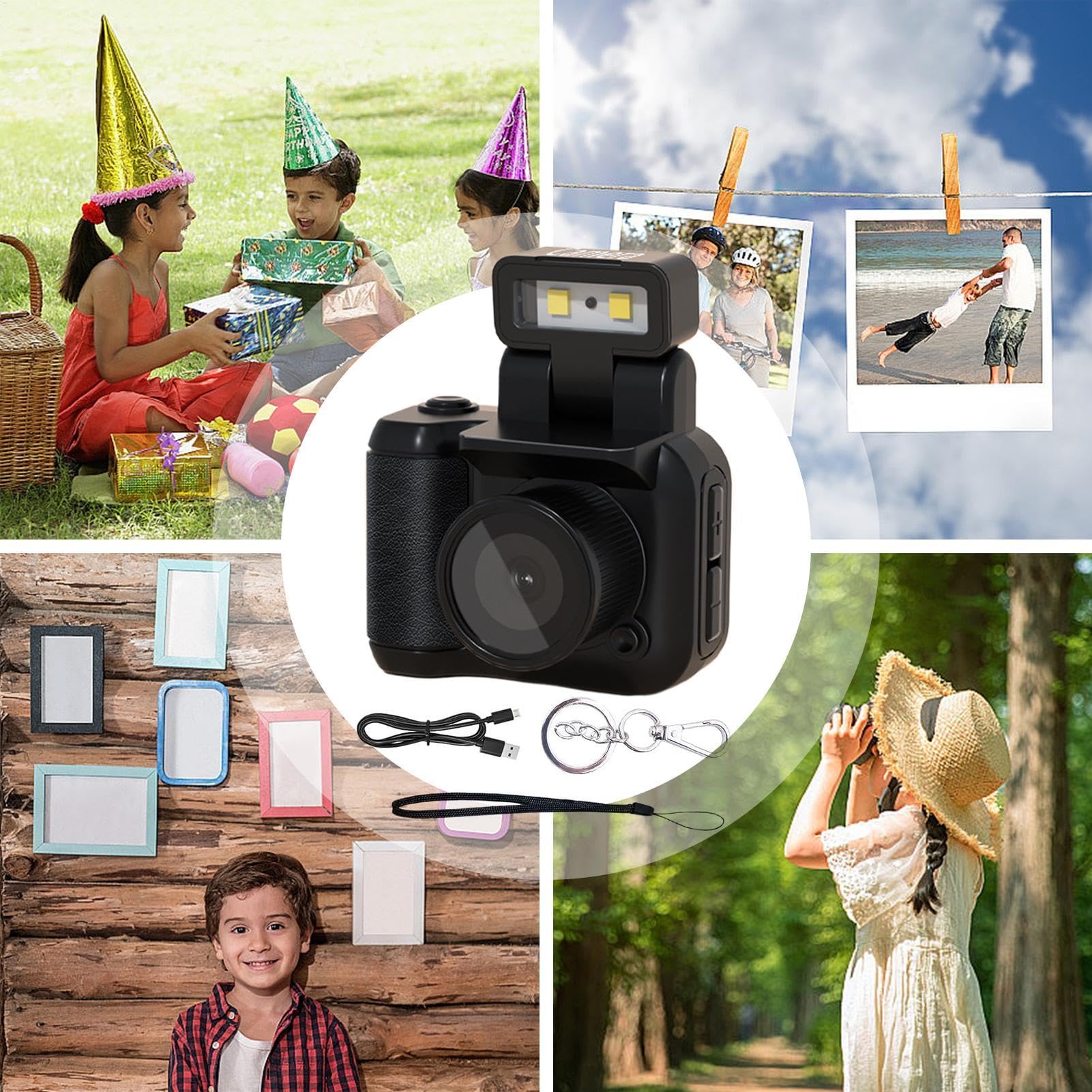 Vintage Digital Camera 1080p Compact Camcorder With LED Flash  Retro-Style Photography Device Portable Snap And Video Camera For Vlogging