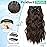 KooKaStyle Hair Extensions Long Wavy 4PCS Thick clip in hair extensions Hairpieces Chocolate Brown Fiber Double Weft Natural Synthetic Hair Extensions 20 Inch for Women