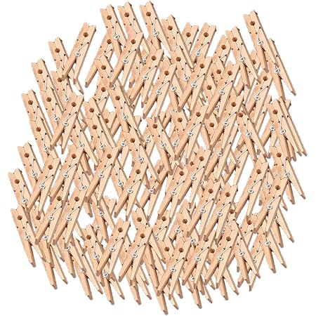 Amazon Co Jp 木製クロスピン 72mm 100個入り ミニ木製クリップ ウッドクリップ 木製ピンチ 洗濯バサミ 洗濯小物ピンチ 写真用に 飾り付け用 3 5労働日に配送済み ホーム キッチン