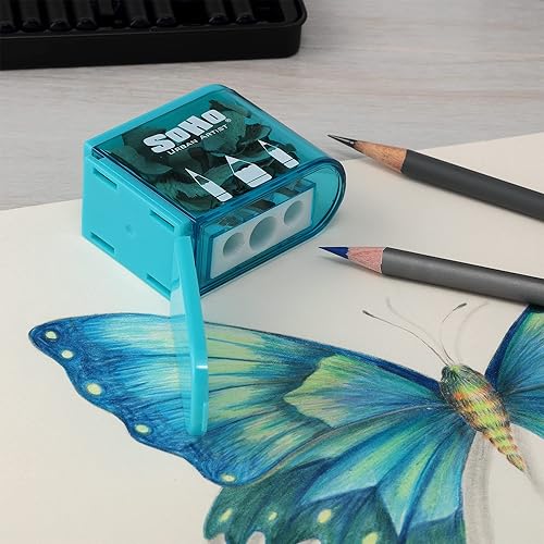 Miniatura 4 de SoHo Urban Artist Sacapuntas de 3 agujeros, perfectos para afilar sobre la marcha, regreso a clases, artistas de todos los niveles y más. - Surtido