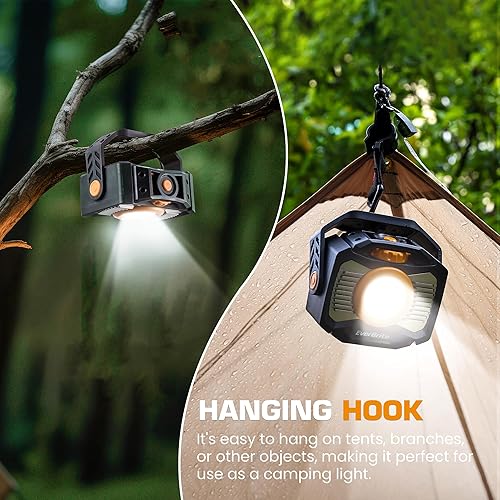 Miniatura 9 de EverBrite Luz de trabajo magnética recargable, luz mecánica portátil de 2000 lm con 7 modos, COB de atenuación continua giratoria de 360 para