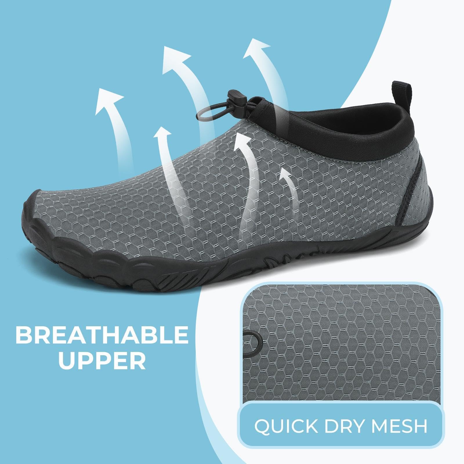 Mishansha Unisex Sport Acquatici Scarpe Donna Leggero Antiscivolo Scarpe da Surf Uomo Summer Immersione Scarpette per Beach Swim Yoga 36-46EU