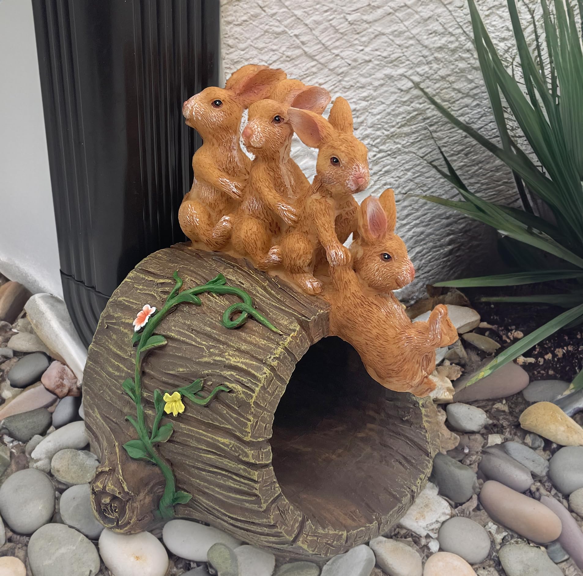 Rabbit Gutter Downspout Decoration Extension Statues Garden
