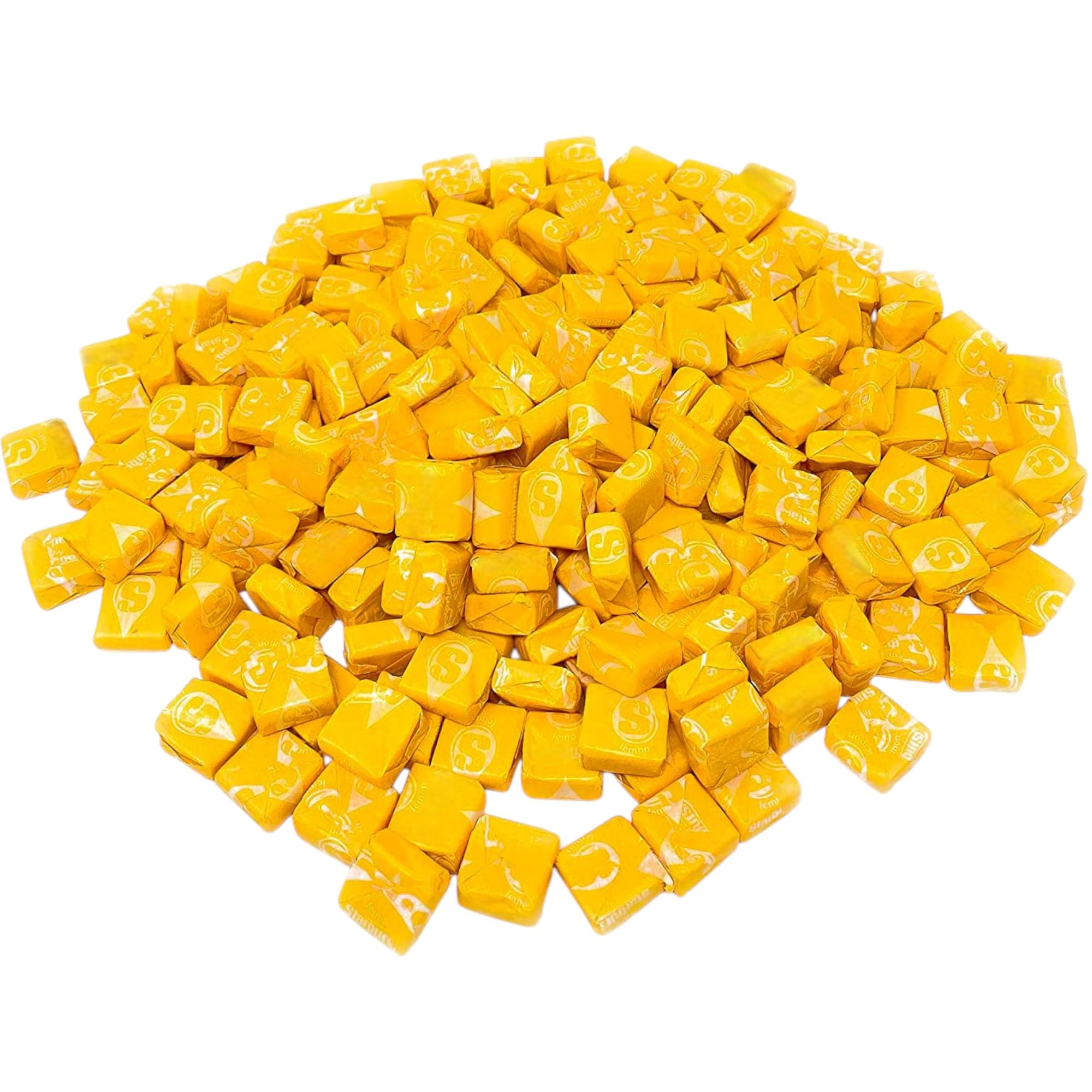 Sponsored Ad - Holiday Special Str burst Yellow Lemon Chewy Candy - 1.5 lbs - All Yellow Lemon Str burst Fruit Chews - Single Flavor Soft Candy Assortment Sharing Size Bulk Family Pack - Individually Wrapped, 24 oz.