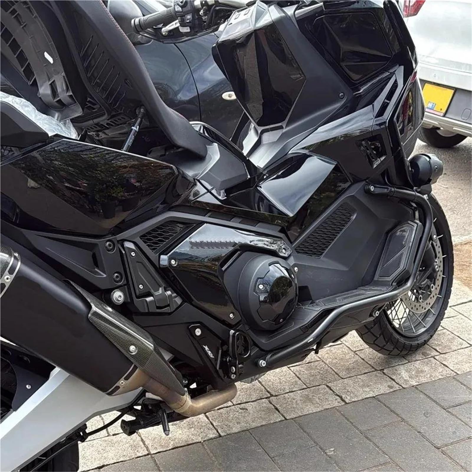 Cubierta del Asiento Trasero Panel De Marco Lateral Motocicleta Protector Carenado Cubiertas Laterales Tanque Motor Paneles para X-ADV 750 2021-2026 Trasero Carenado de Capó(Carbon C)
