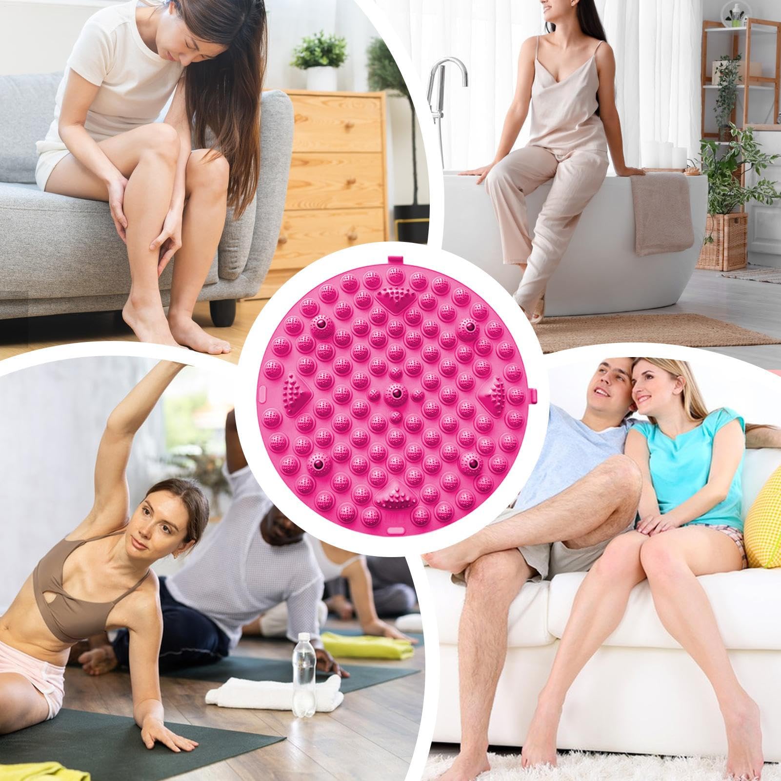 Tappetino Massaggiante per Piedi Accessorio Ergonomico Antiscivolo per | Cuscinetto Massaggio Punti Piedi Rilassante Per Adulti Che Stanno Seduti A Lungo Soggiorno Camera Bagno Dormitorio