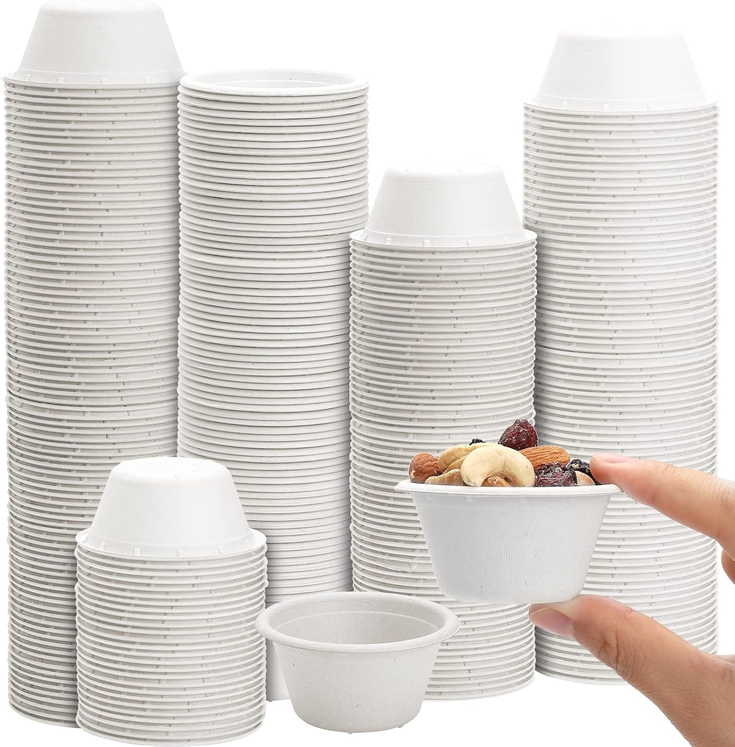 2 oz Compostable Portion Cups,200 Pack Disposable Souffle