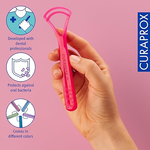 Miniatura 3 de Curaprox CTC 201 - Raspador de lengua con 1 borde para aliento fresco y eliminación de placa
