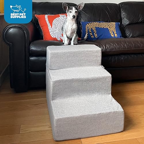 Miniatura 4 de Best Pet Supplies - Escalera plegable para mascotas hecha en Estados Unidos con espuma certificada CertiPUR-US para perros y gatos