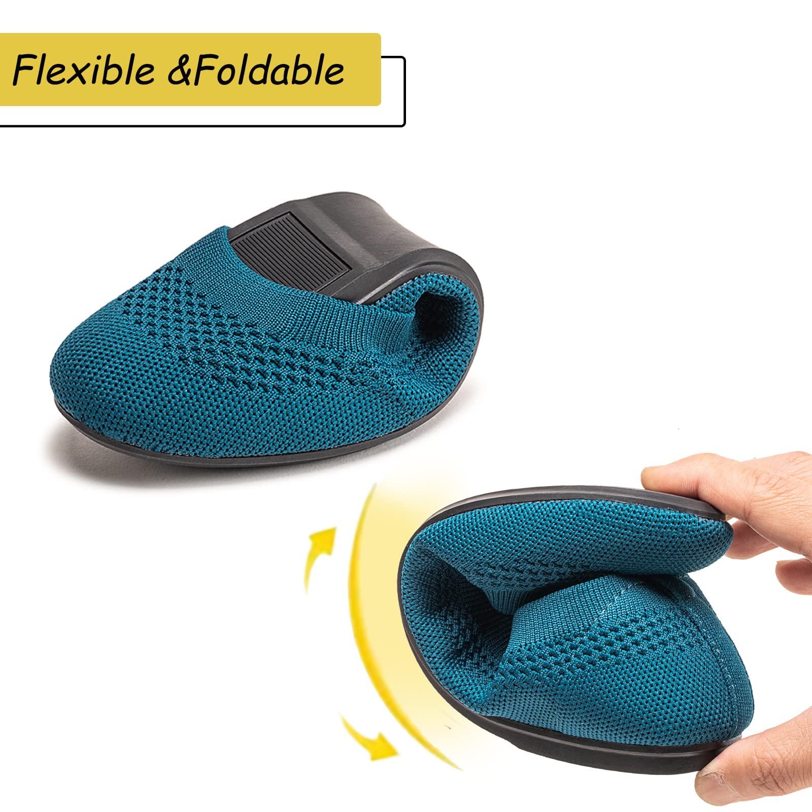 Frank Mully Ballerine Piatte Slip-on in Maglia da Donna - Décolleté con Punta Rotonda