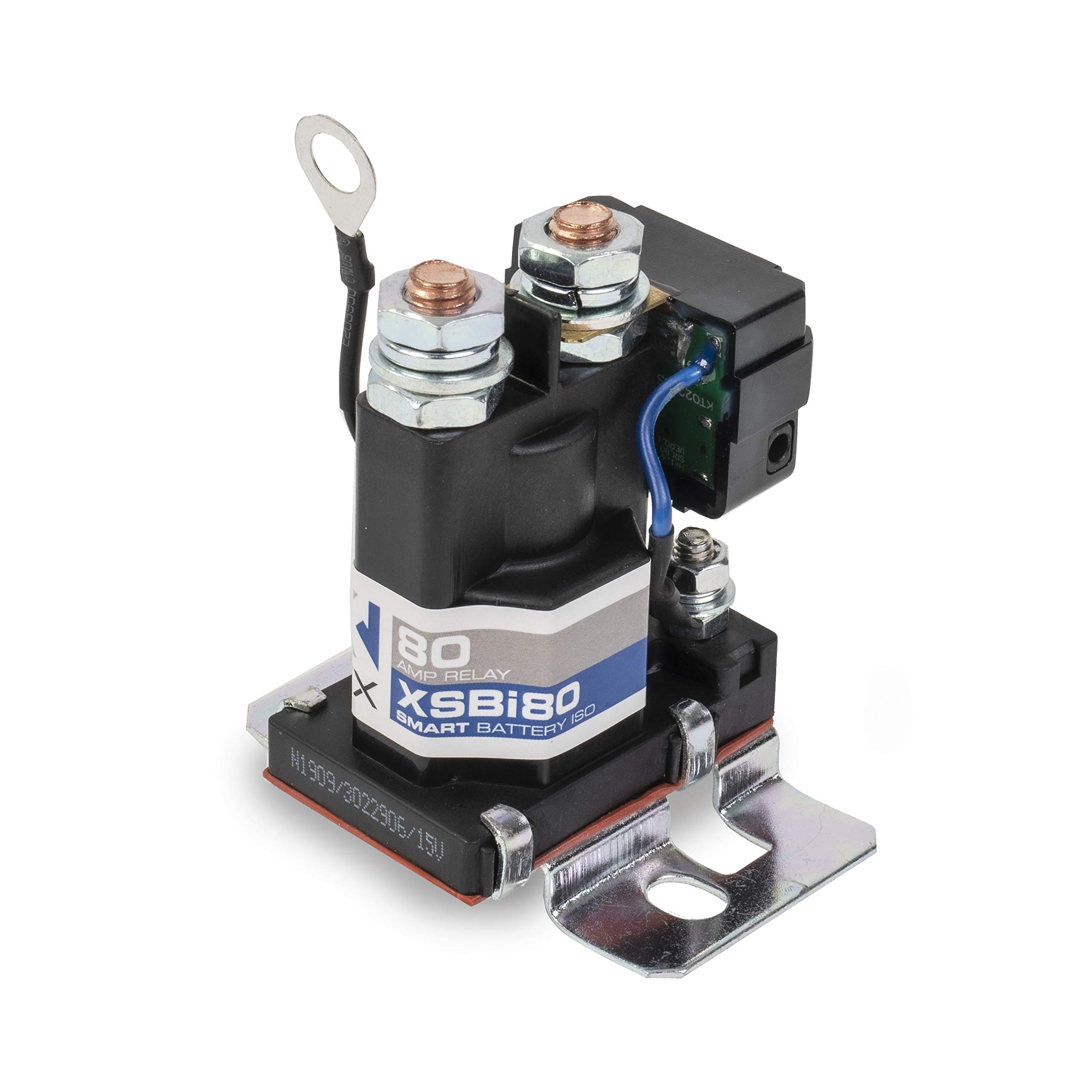 NVX XSBI80 Microprocessor-Controlled 80 Amp Dual Sensing Smart Relay Battery Isolator for Cars, RVs, ATVs, UTVs, and Boats